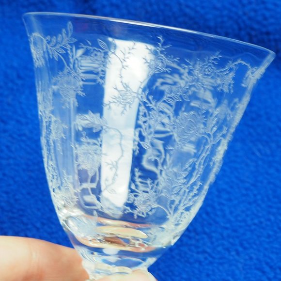 Vintage Fostoria Chintz Oyster/Fruit Cocktail - Picture 8 of 14